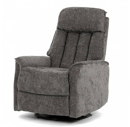 Polohovací křeslo, šedá, látka, TV-H9327 GREY2