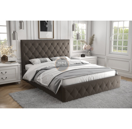 Postel ROMA - 180x200, Dřevěná, hnědá