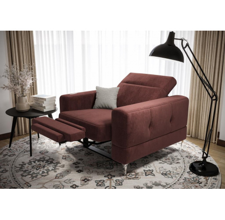 Křeslo MALIBU , relax - cihlová