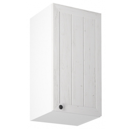 Kuchyňská horní skřínka PROWANSJA G40 - Pravá, Bílá/Borovice Andersen