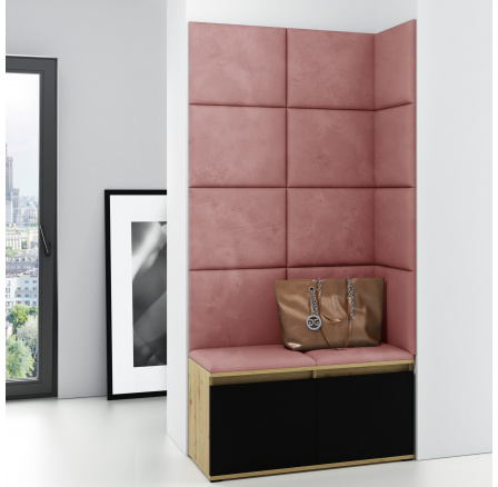 Předsíňová stěna EMI 2, Trinity 23/Artisan + černá Předsíňová stěna EMI 2, Trinity 23/Artisan + černá