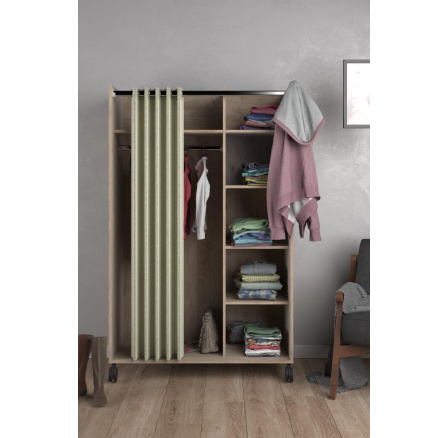 Šatní skříň HARMONY 119, Jackson hickory/Béžová Šatní skříň HARMONY 119, Jackson hickory/Béžová