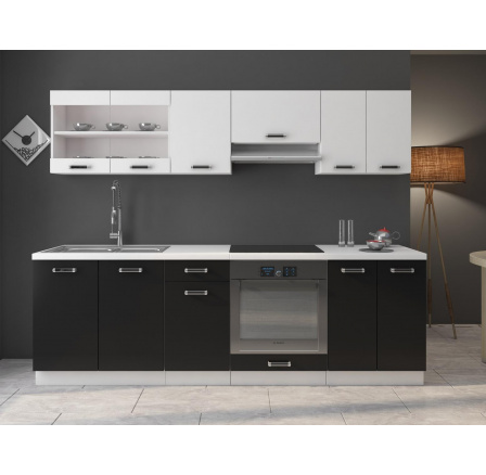 Kuchyňská linka Onyx 240 bílá/černá