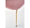 Jídelní židle K385, Světle růžová/Zlatá