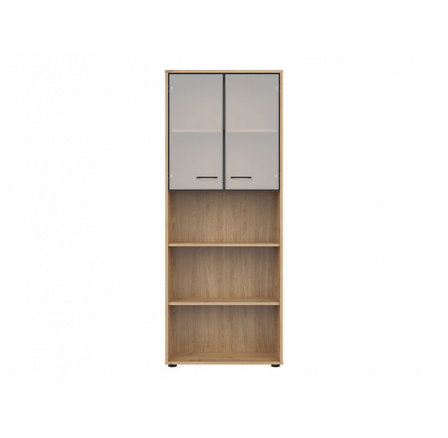 Regál SPACE OFFICE REG2W/200 dub artisan/černý mat Regál SPACE OFFICE REG2W/200 dub artisan/černý mat