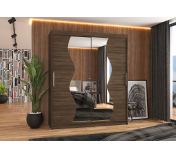 Posuvná skříň se zrcadlem MEDISON 180 Choco+Choco