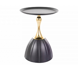 Konferenční stůl PIANA, Černá/Zlatá