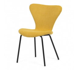 Jídelní židle, žlutá, látka, CT-S8010 YEL2