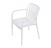 Zahradní židle plast, bílá, CT-X7029 WT