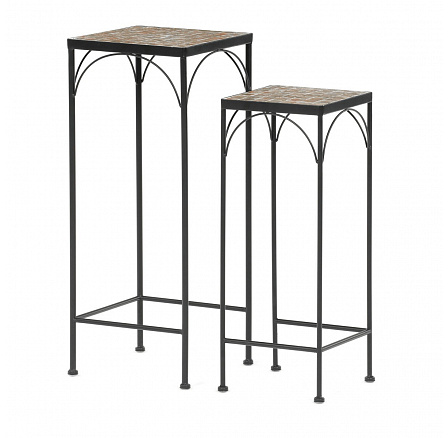 Stojan na květiny 28x28x70cm, keramika, šedá, US1701