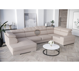 Rohová sedací souprava ROYAL MAX I 210x375x185 - pravá, béžová