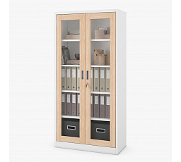 AMELIA skříň ECO: BÍLÁ RAL9003 + DUB SONOMA H1850*Š900*H400