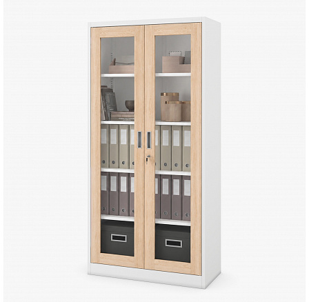 AMELIA skříň ECO: BÍLÁ RAL9003 + DUB SONOMA H1850*Š900*H400