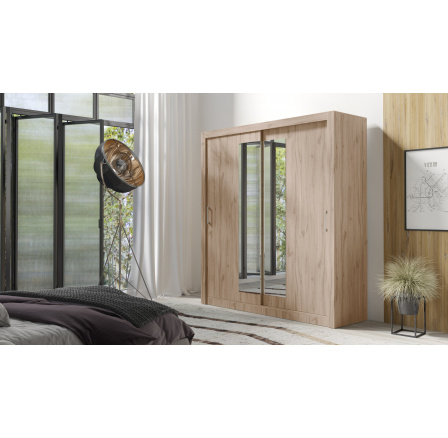 Šatní skříň IN BOX 200 se zrcadlem, Dub Estana Šatní skříň IN BOX 200 se zrcadlem, Dub Estana