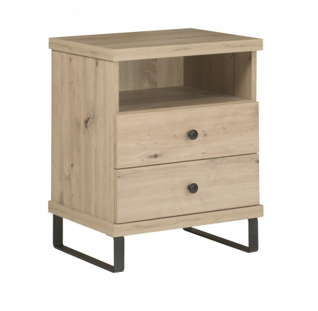 Noční stolek CALI C-17, Artisan/Černý mat Noční stolek CALI C-17, Artisan/Černý mat