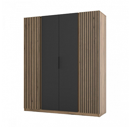 Skříň Keny IX - dub evoke/černá