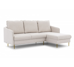 Rohová sedačka Taila Mini s funkcí spaní / Loft 01 / zlaté nohy / pravá strana