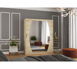 Posuvná skříň se zrcadlem BALTIMORE 180 Sonoma+Sonoma