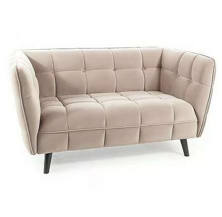 Pohovka CASTELLO 2 Velvet, béžový Bluvel 28/wenge