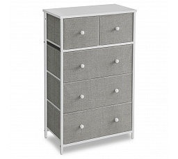 Komoda 56x30x93cm, kov, šedá, AUK-E1051 GREY