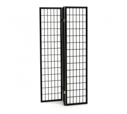 Paraván, masiv, černá, EF-E803 BK
