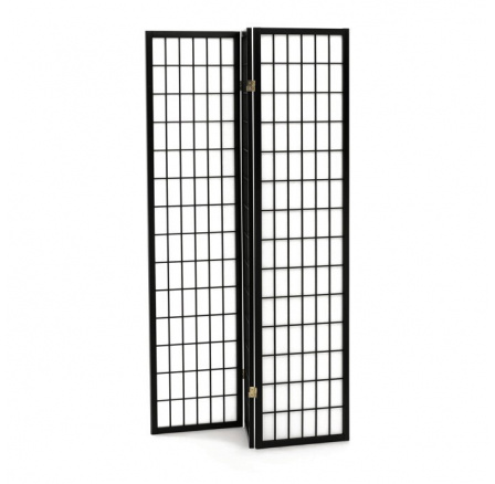 Paraván, masiv, černá, EF-E803 BK
