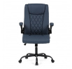 Kancelářské křeslo, houpací mechanismus, modrá ekokůže, KA-Y344 BLUE