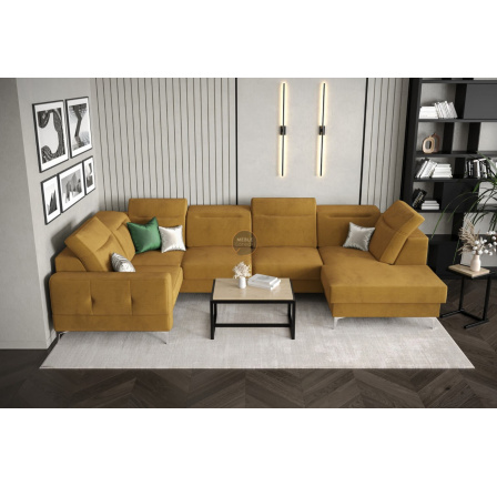 Rohová sedací souprava MALIBU MAX II 180x350x182 cm - volitelný odstín - levá strana