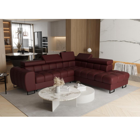 Rohová sedací souprava ASPEN 260x225 cm přírodní kůže - pravá, přírodní kůže - volitelná barva