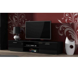 Tv komoda SOHO 180, černá/černý lesk