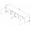 TV komoda INSERTO 3D1W, černá / dub Wotan