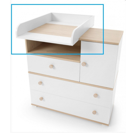 Přebalovací pult ZOYA ZY5, Dub piškotový/Bílá Lux