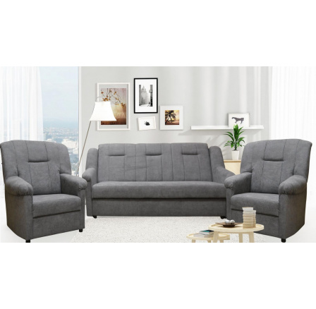 Sedací souprava Panda S 3+1+1 Aston 17 tmavě šedá