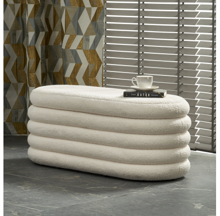 Taburet BLISS s úložným prostorem, krémová Taburet BLISS s úložným prostorem, krémová