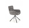 Jídelní otočná židle K495, Šedá/Černá