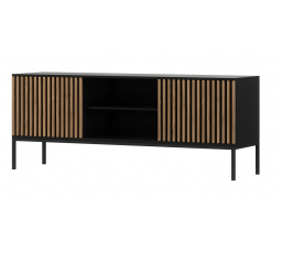 Televizní stolek MEORATI 150, Černá/Dub Artisan