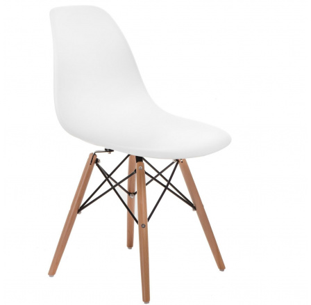Židle P016W PP bílá, dřevěné nohy Židle P016W PP bílá, dřevěné nohy