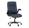 Kancelářské křeslo, houpací mechanismus, modrá ekokůže, KA-Y344 BLUE