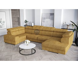 Rohová sedací souprava ROYAL MAX I 210x375x185 - žlutá , levá