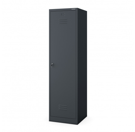 Kovová úklidová skříň AGNES, 500 x 1850 x 500 mm, antracit