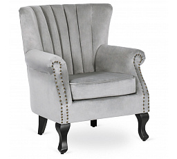 Křeslo MALLO Šedé Sametové