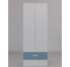 Šatní skříň LUMIK 2DS Kašmír Modrá