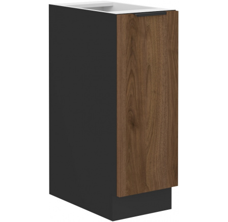 Dolní skřínka MONZA - 30 D CARGO BB, Černá mat/Ořech Dolní skřínka MONZA - 30 D CARGO BB, Černá mat/Ořech