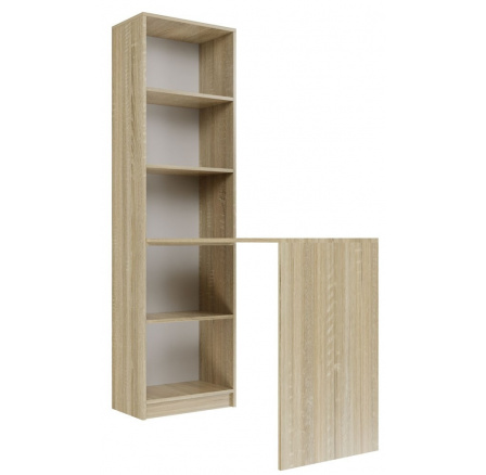 Psací stůl s knihovnou MALVÍNA, Dub sonoma Psací stůl s knihovnou MALVÍNA, Dub sonoma