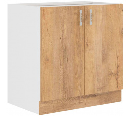 Kuchyňská dolní skříňka SALLY 80-D-2F-BB, Dub lefkas