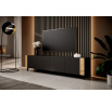 Tv komoda FARO, černá matná/ černá matná/ dub craft