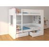 Dvoulůžková patrová postel GARET 180x80 Bílá+Artisan