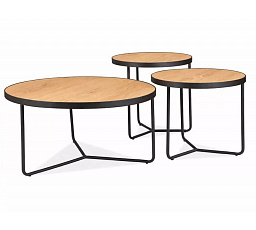 LAVICE DEMETER DĽB / ČERNÁ (SADA)