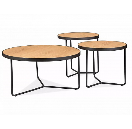 LAVICE DEMETER DĽB / ČERNÁ (SADA)