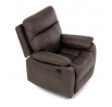 Polohovací křeslo, elektrické zabudované ovládání, hnědá, látka vintage, TV-4094 BR3